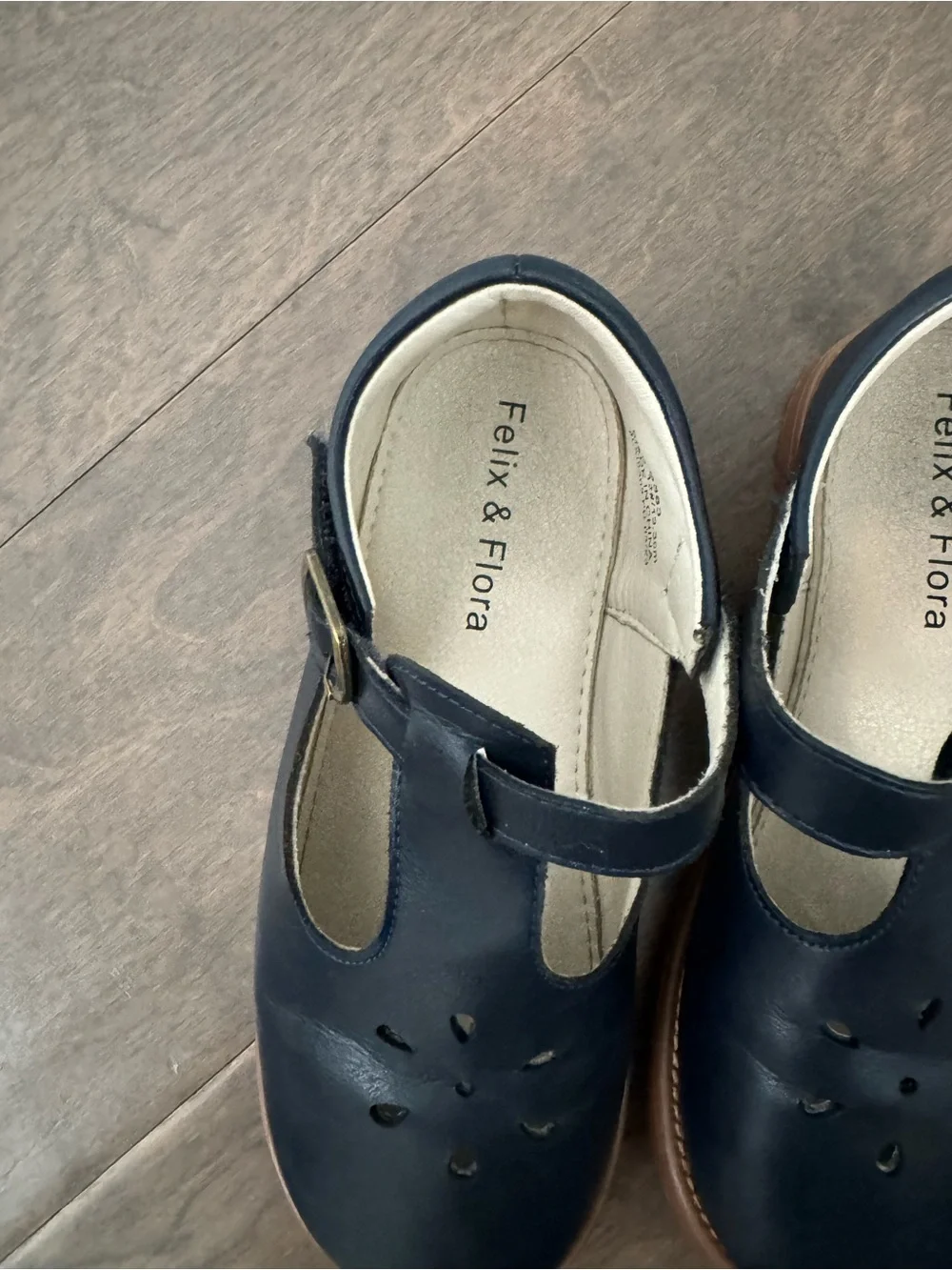 Felix & Flora Navy T-Strap Mary Jane Dress Shoes for Kids